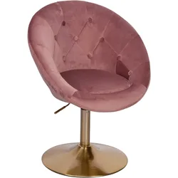 WOHNLING Design Drehsessel WL6.300 Samt rosa