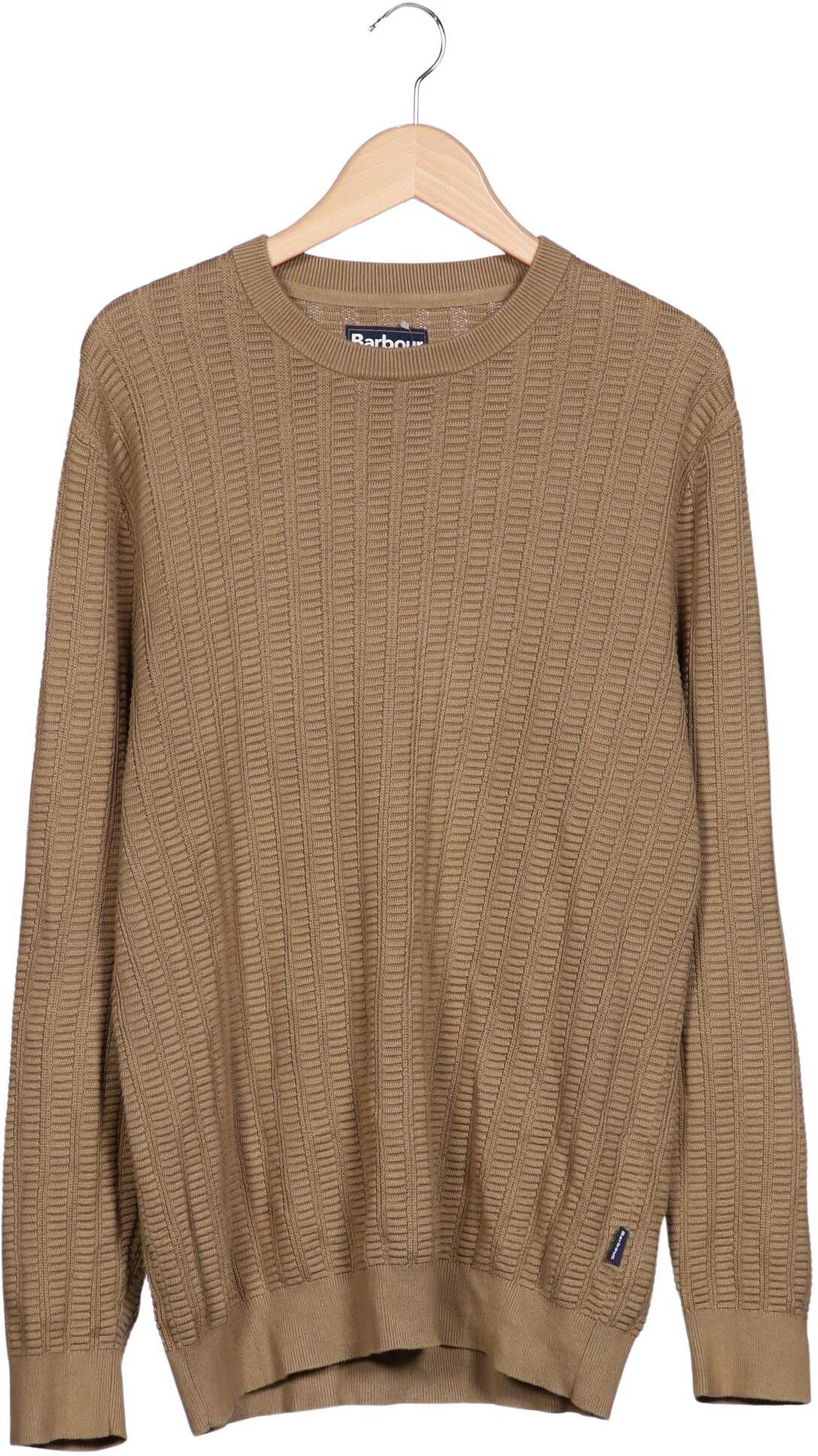 Barbour Herren Pullover, Beige, Gr. M, Baumwolle - Second Hand