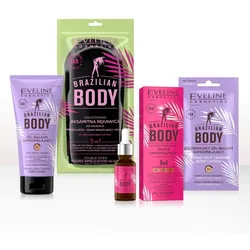 Brazilian Body Urlaubsset: Gel-Balsam, Selbstbräunungstropfen und Samthandschuh