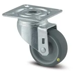 Antistatisches drehbares Armaturenrad TENTE, 50 mm, Scheibe, graues Gummi