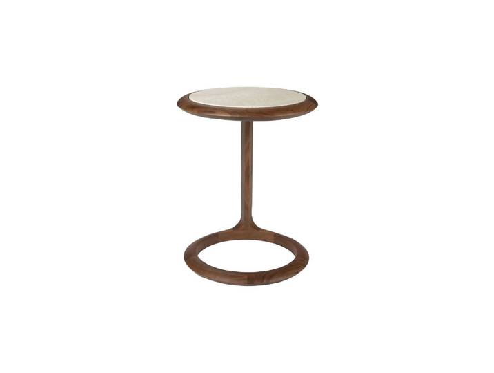 Table d'appoint en bois d'acacia marron Doppio