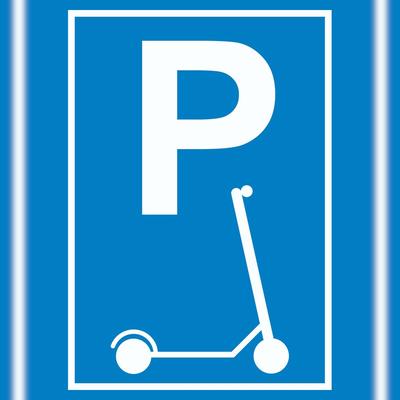 HB-Druck P Parkplatz E- Scooter Schild A5 (148x210mm)