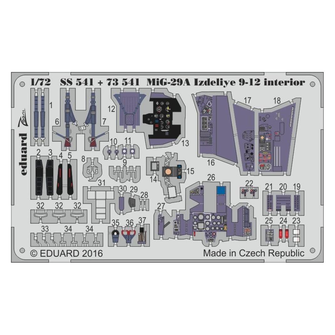 Eduard MiG-29A Izdeliye 9-12 interior f.Trumpet (SS541)