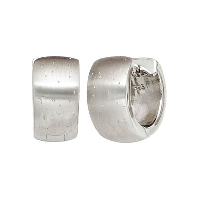Paar Creolen JOBO, silber (silber 925), Ohrringe, Damen, 13,8mm, Silber 925 (Sterlingsilber), breit rund 925 Silber
