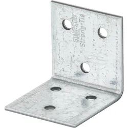 Winkelverbinder verzinkt ohne Rippe, 40x40x40mm, Stärke 2mm