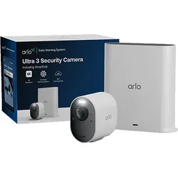 ARLO Ultra 3 4K Überwachungskamera mit Arlo Smart Hub, 1er Set, Sicherheitskamera