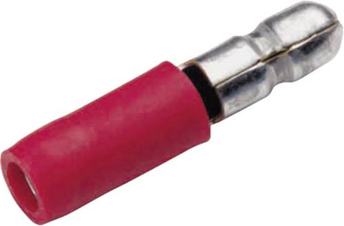 Cimco 180300 Rundstecker 0.50mm² 1mm² Stift-Ø: 4mm Teilisoliert Rot