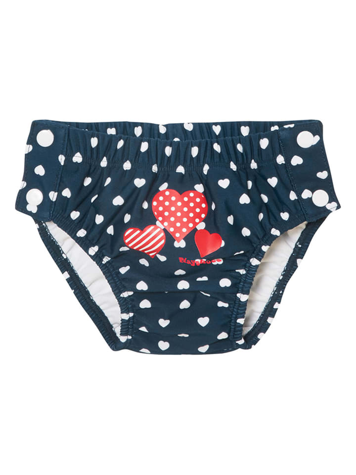 Playshoes Badewindel "Herzchen" in Dunkelblau/ Bunt - 86/92