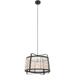 Esszimmerleuchte Pendelleuchte Hängelampe Metall Holz schwarz Wohnzimmerlampe