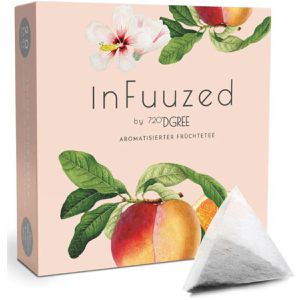 720DGREE Tee InFuzzed Orange-Pfirsich, Früchtetee, kalt aufgießbar, 60 g, 20 Pyramidenbeutel