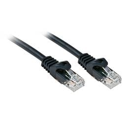 LINDY 48195 RJ45 Patchkabel CAT 6 U/UTP 5.00 m Schwarz verdrillte Paare 1 St.