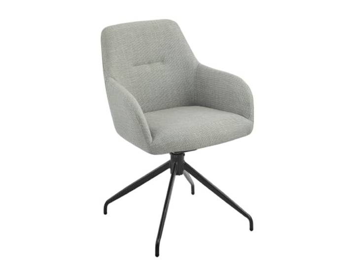 Hela Tische, Drehstuhl Sessel Triest, Bezug Webstoff Mint, 360° drehbar, Kipp-/ Relaxfunktion, Armlehnen, 120kg belastbar, Oeko-TEX, PFC Free