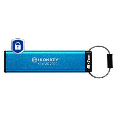 Kingston IronKey Keypad 200C (64 GB, USB-C) (IKKP200C/64GB)