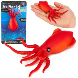 Tintenfisch-Gummifigur, dehnbar, realistisches Meerestier, 18 cm