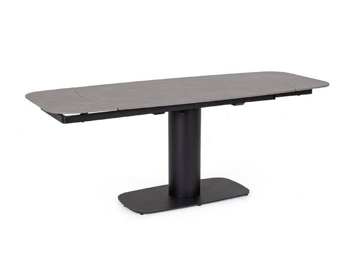 Natur24 Esstisch Jeremia Tisch 140-200 x 80 x 75 cm Stahl Anthrazit
