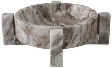 Sagebrook Home Stone Marble Bowl Sleek Sculptural Base and Modern Decorative Design