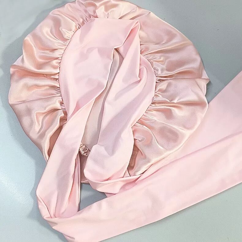 INF Schlafmütze aus 100 % seide für Damen Gummi rosa