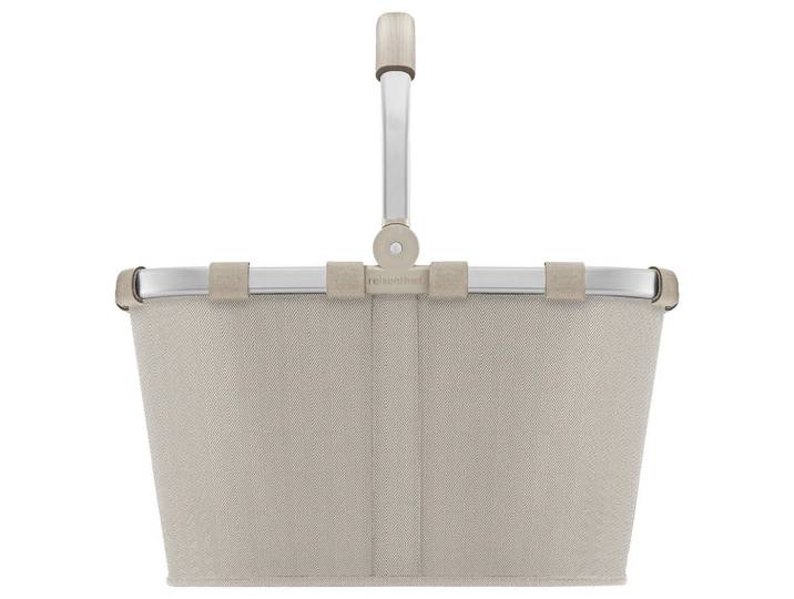 Reisenthel Einkaufskorb Carrybag herringbone sand, Beige, Kunststoff, 22 l, quadratisch, 49x29x28 cm, Ordnen & Aufbewahren, Körbe, Einkaufskörbe