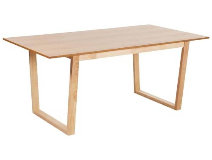 Beliani Esstisch für 6 Personen Holzoptik helle Esche 180 x 95 cm mit Holzkufen Camden