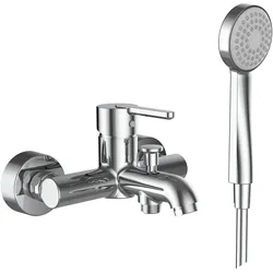 LAUFEN LUA Wannenmischer, Aufputz, mit Zubehör, chrom, Ausladung 159mm, H3210810041311