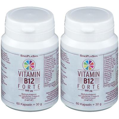 Vitamin B12 Forte 500 µg Methylcobalamin Kapseln 2x 2x60 St