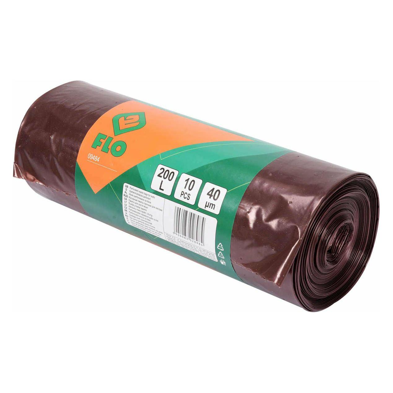 Toya Perforierte Beutel 200L für Laub und leichten Gartenabfall 10 Stk. (09484) (10x, 200 l) (09484)