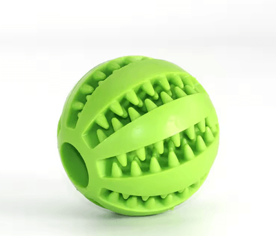 Inspire Picks Interactive Dog Treat Dispensing Ball Natural Rubber Puzzle Chew Toy green small 5cm