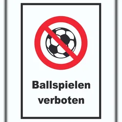 HB-Druck Ballspielen verboten Schild A6 (105x148mm)