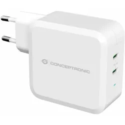 CONCEPTRONIC ALTHEA 2-Port 100W GaN USB-C PD-Ladegerät weiß
