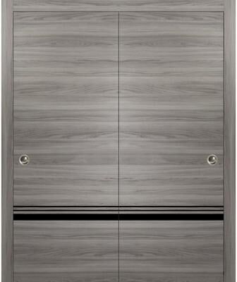 SARTODOORS Planum 0012 Ginger Ash Wood Sliding Closet Bypass Doors