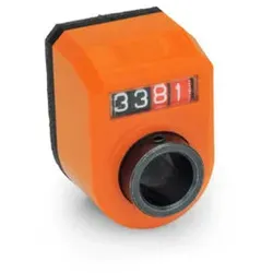 Stellungsanzeiger, Hohlwelle Stahl, 4-stellig, digitale Anzeige, mechanisches Zählwerk (954-003.0-FN-R-OR)