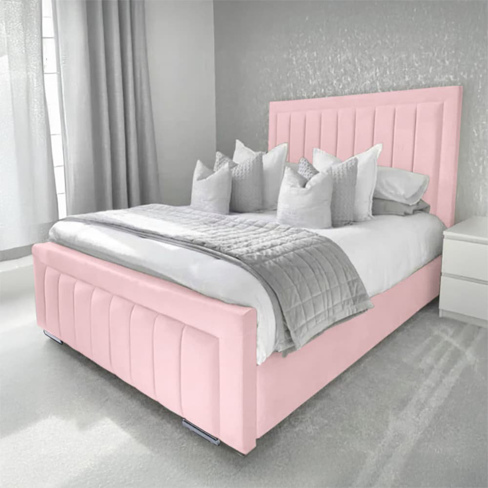 Canora Grey Abianna Upholstered Bed Pink Double (4'6)