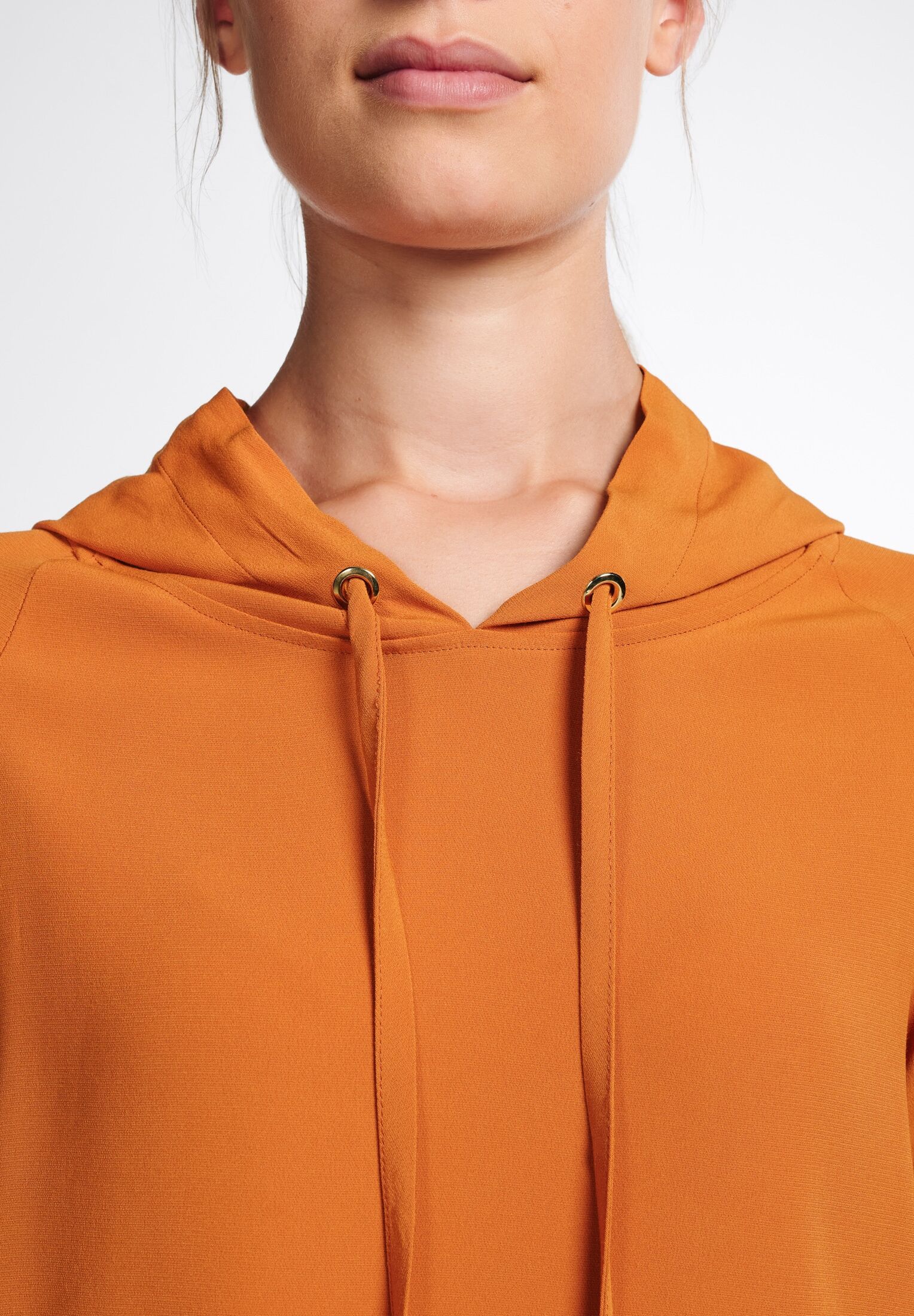 Shirtbluse ETERNA "LOOSE FIT", Damen, Gr. 34, gelb (safran), 99% Viskose, 1% Elasthan, normal, Blusen Shirtbluse safran 34