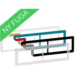 LK, Bilderrahmen, FUGA CHOICE Designrahmen inkl. 6 Farbauswahlen 2x2 Modul, transparent