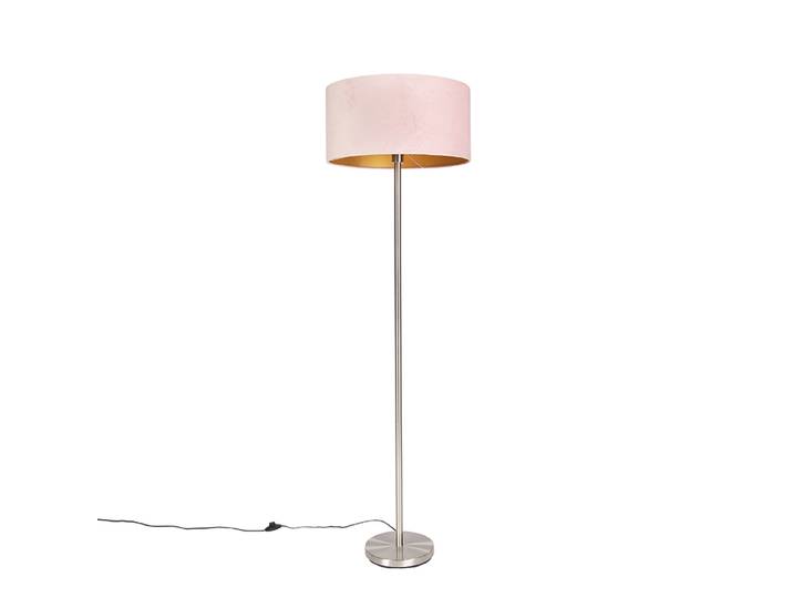 Lampadaire en acier avec abat-jour rose 50 cm - Simplo