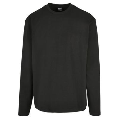 Langarmshirt URBAN CLASSICS "Urban Classics Herren Ultra Heavy Oversized Longsleeve", Herren, Gr. S, schwarz, 100% Baumwolle, unifarben, oversize, Rundhals, Shirts Langarmshirt