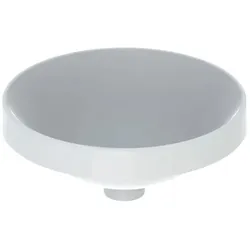 Geberit VariForm Einbauwaschtisch 500703012 d= 40cm, ohne Hahnloch, Überlauf, rund, weiß