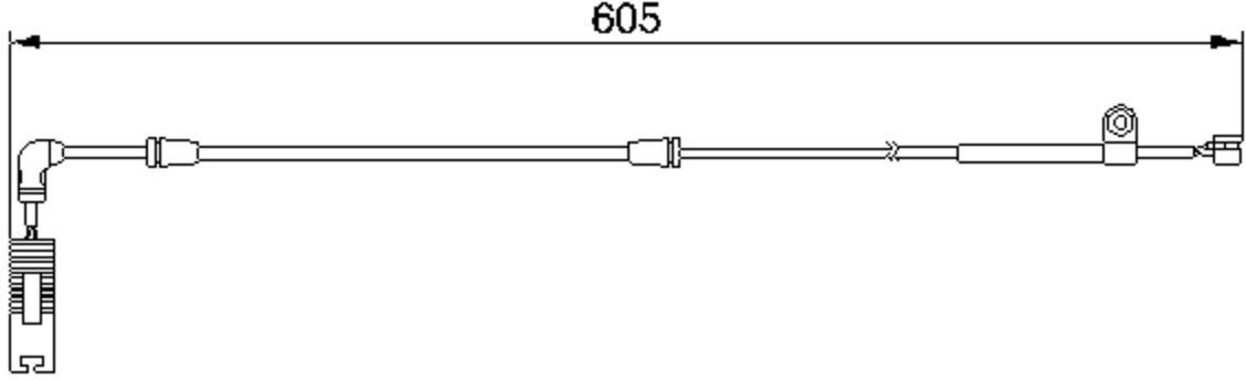Warnkontakt, Bremsbelagverschleiß BOSCH 1 987 474 943