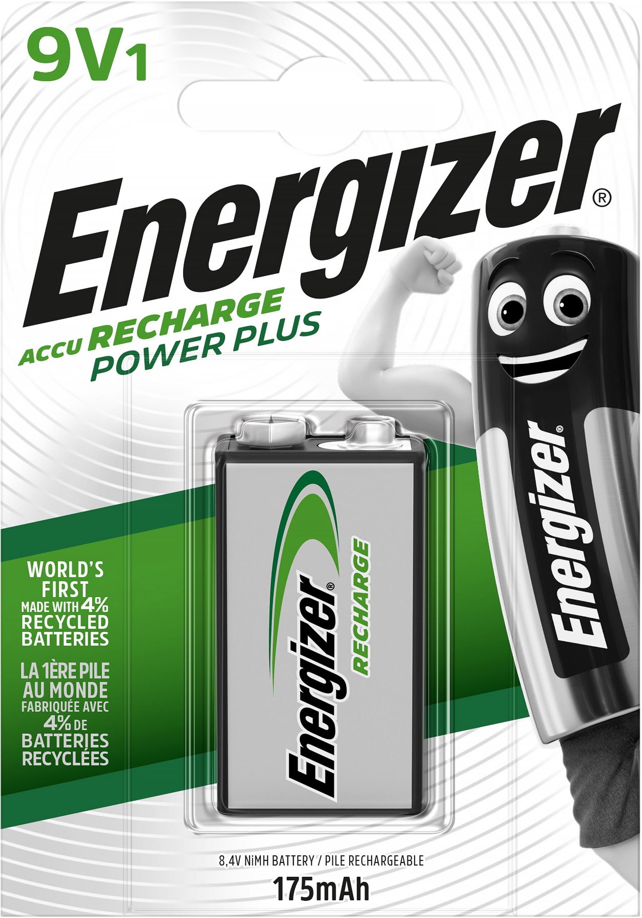 Energizer Batteri Laddb. Hr22 Fsb1 9V 175MAH