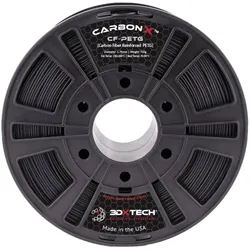 3D Xtech 3DXTech CarbonX PETG+CF Filament (PETG, 1.75 mm, 750 g), 3D Filament, Schwarz