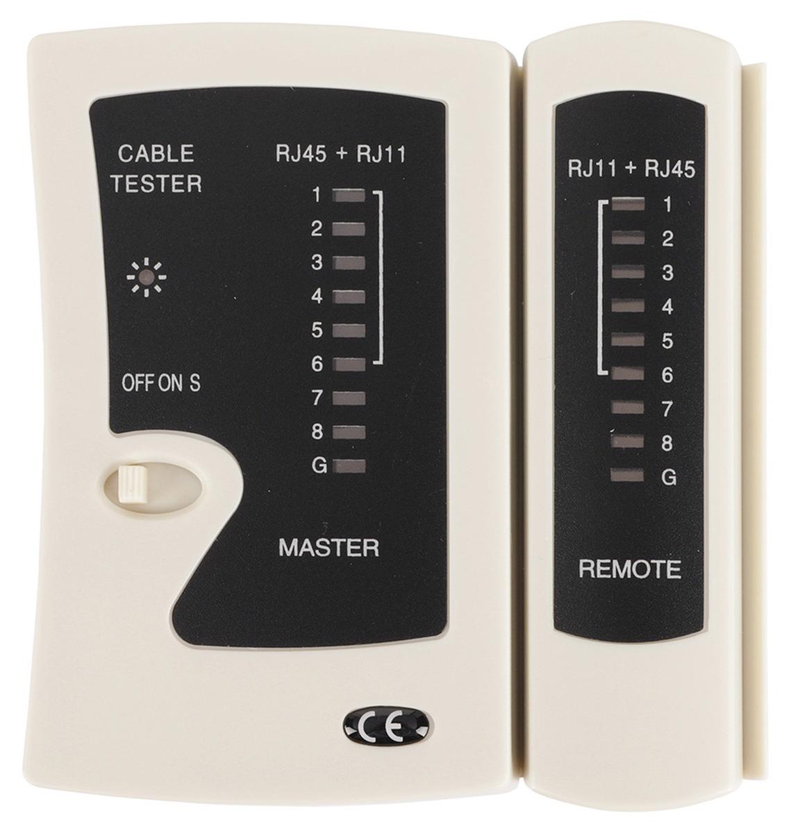Q-Link Netzwerktester - RJ45/RJ11 - UTP/FTP-Kabel - Erkennt Unterbrechungen und fehlerhafte Anschlüsse - Handlich und einfach zu bedienen - Für Zuhause und den professionellen Einsatz