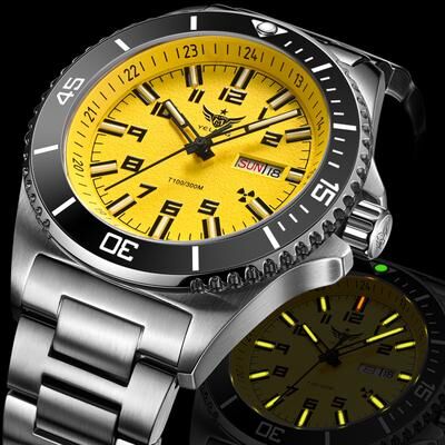 PRiME Automatic Mechanical Watch 44mm, Japan 8205 Movement, Men Diver Luxury Watch, 300M Waterproof Luminous v1031 4