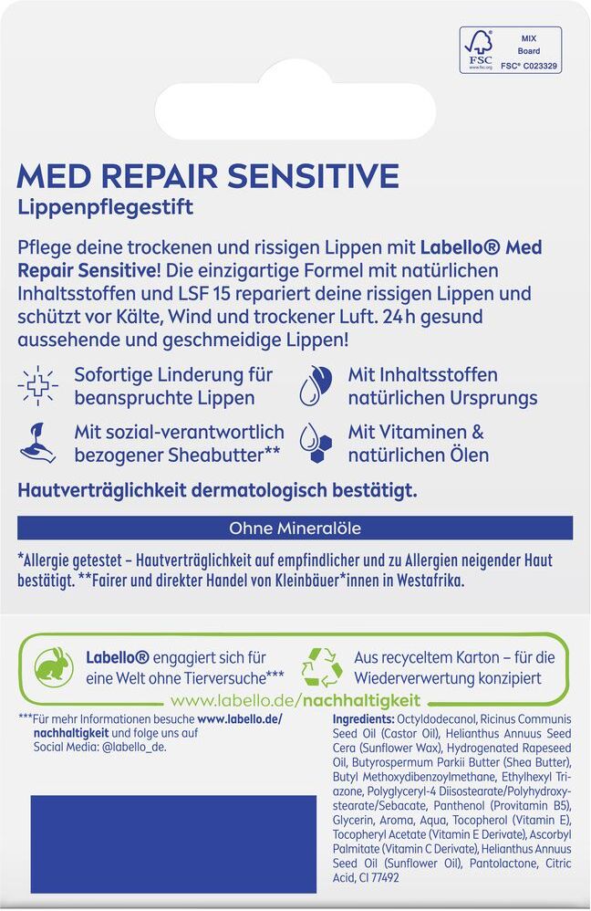 Labello Med Repair Lippenstift 4,8 g Unisex 4,8 g Lippenstift
