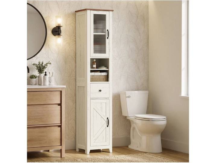 Badezimmer-Aufbewahrungssäule VASAGLE Weiss
