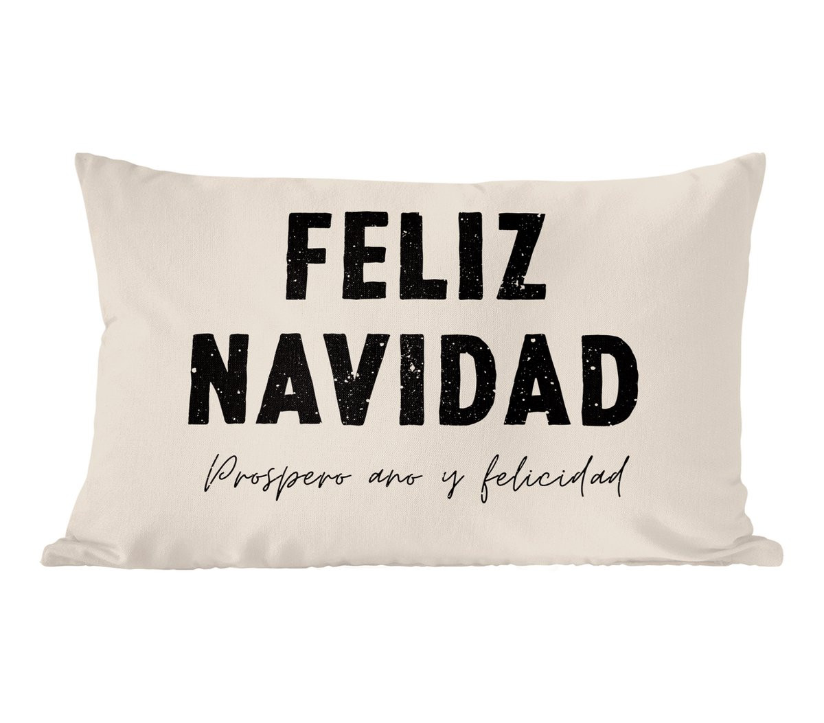 Sierkussen Kerstmis Feliz Navidad met Quotes - 60 x 40 cm