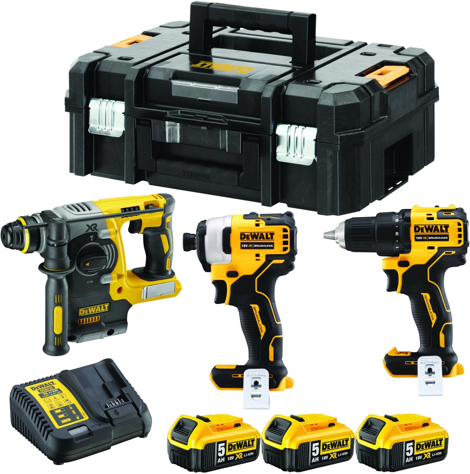 DEWALT Akku Kombopack 18 V / 5 Ah (3-tlg.) DCK377P3T-QW)