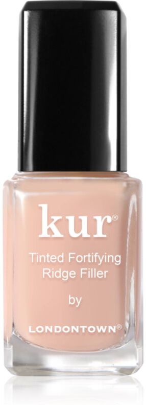 LONDONTOWN Kur Tinted Fortifying Ridge Filler smoothing base coat for dry and brittle nails shade Apricot Beige 12 ml