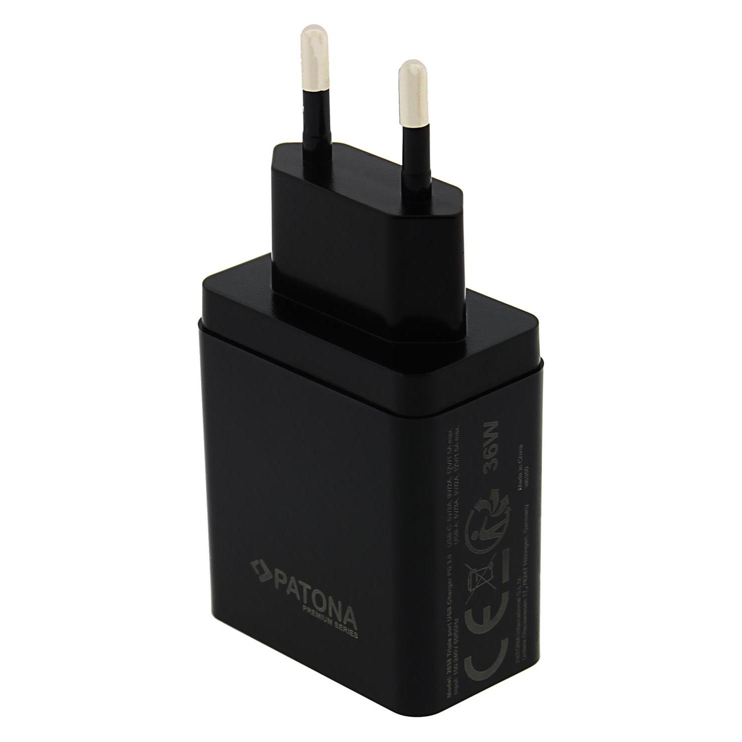 Patona Premium Adapter PD 36W USB-C / A (36 W, 2 Ports) (2638)