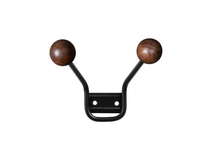 Maze Patère Bill XXS Noir-marron foncé