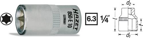 Hazet 850-E12 Außen-TORX Steckschlüsseleinsatz T 12 1/4" (6.3 mm)